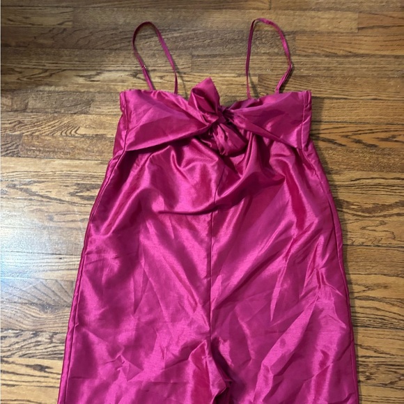 NWT, Anthropologie, Hutch Bow Front Jumpsuit in Pink - Picture 6 of 8